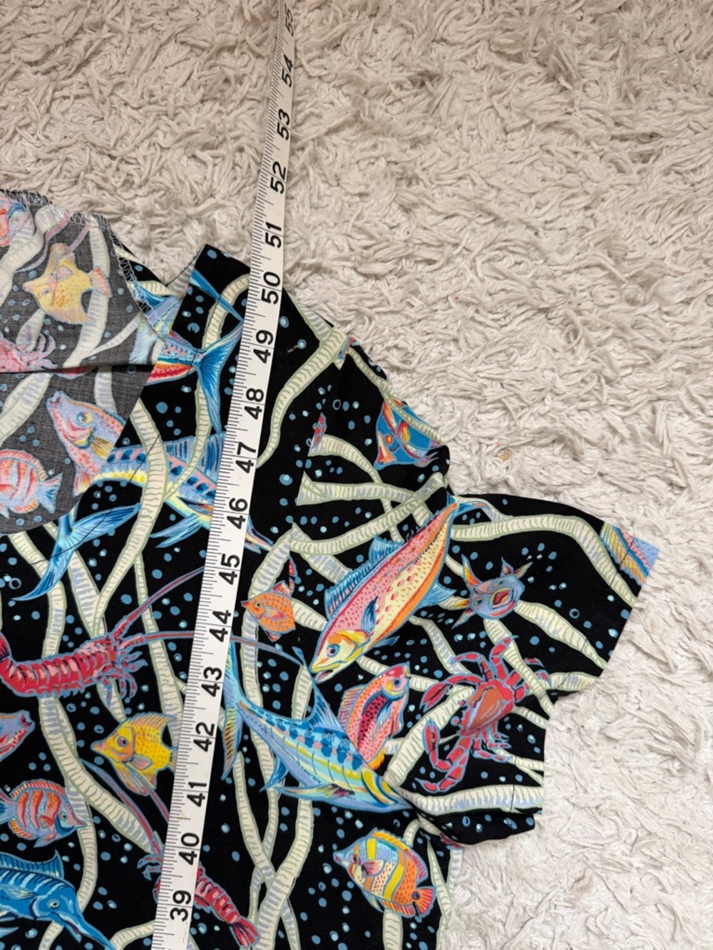 Reyn Spooner Black Maxi Dress with Multicolor Fish Print - Picture 7 of 7